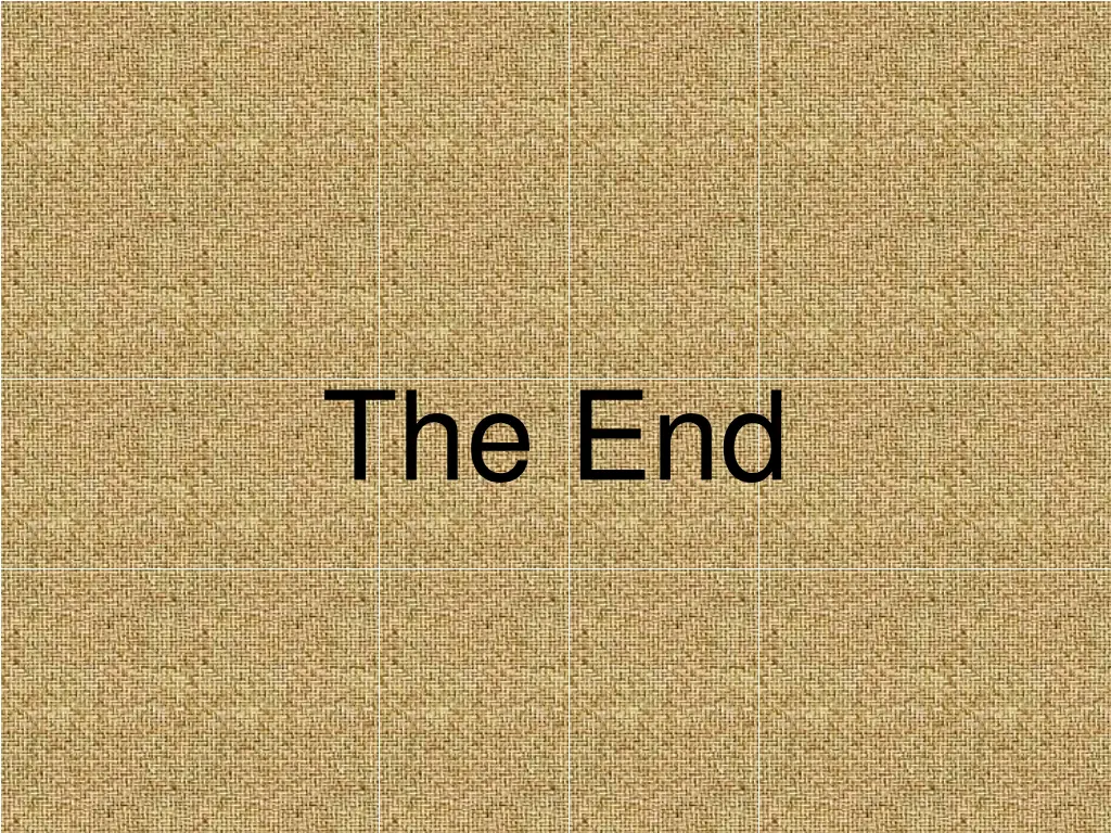 the end