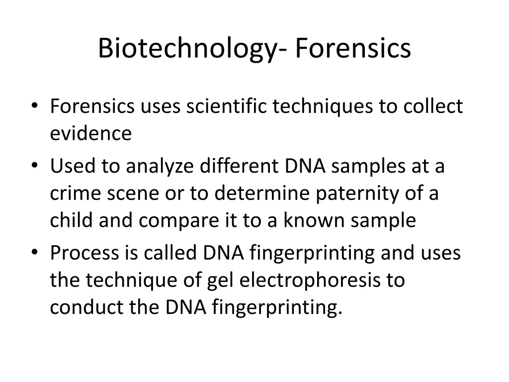 biotechnology forensics