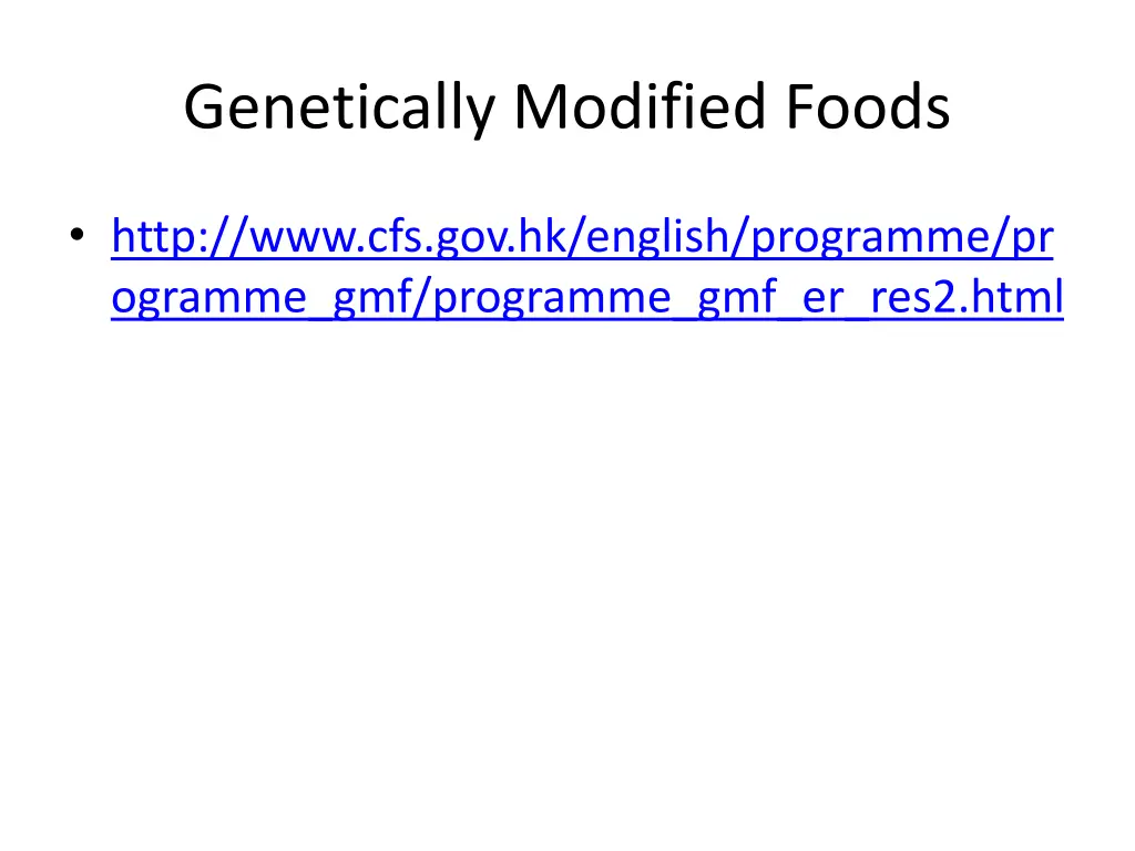 genetically modified foods