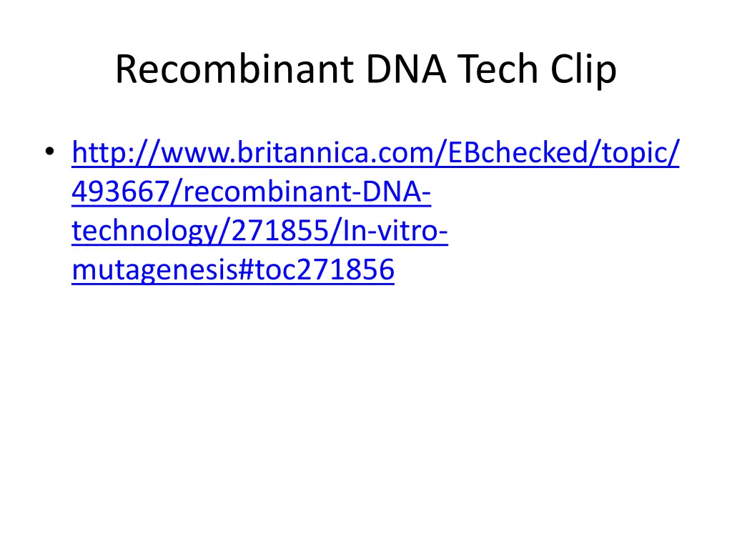 recombinant dna tech clip