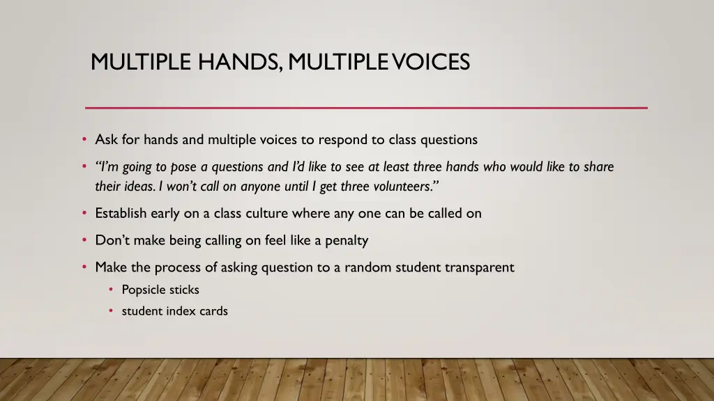 multiple hands multiple voices