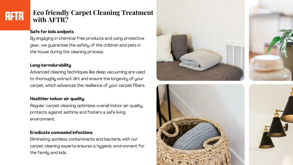 eco friendly carpet cleaning treatment with aftr