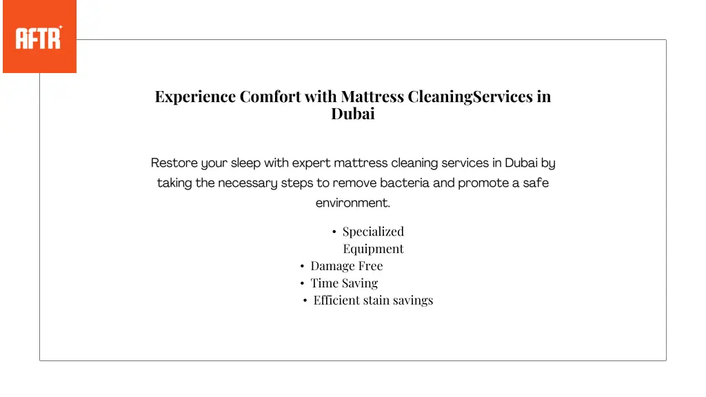 experience comfort with mattress cleaningservices