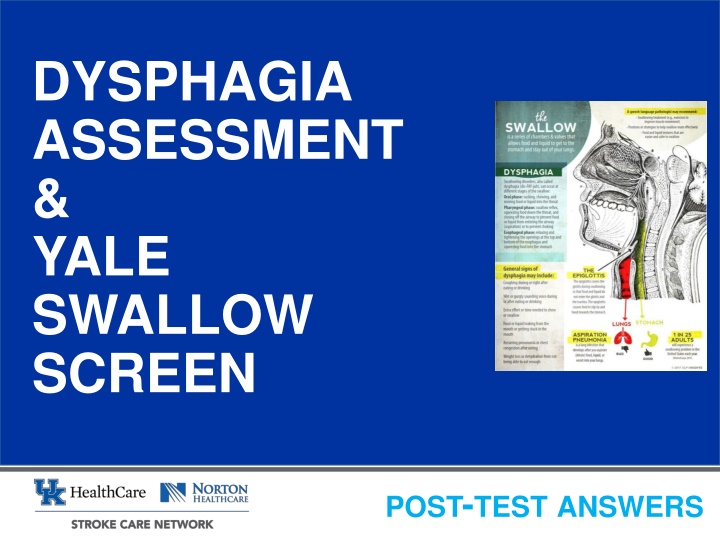 dysphagia assessment yale swallow screen