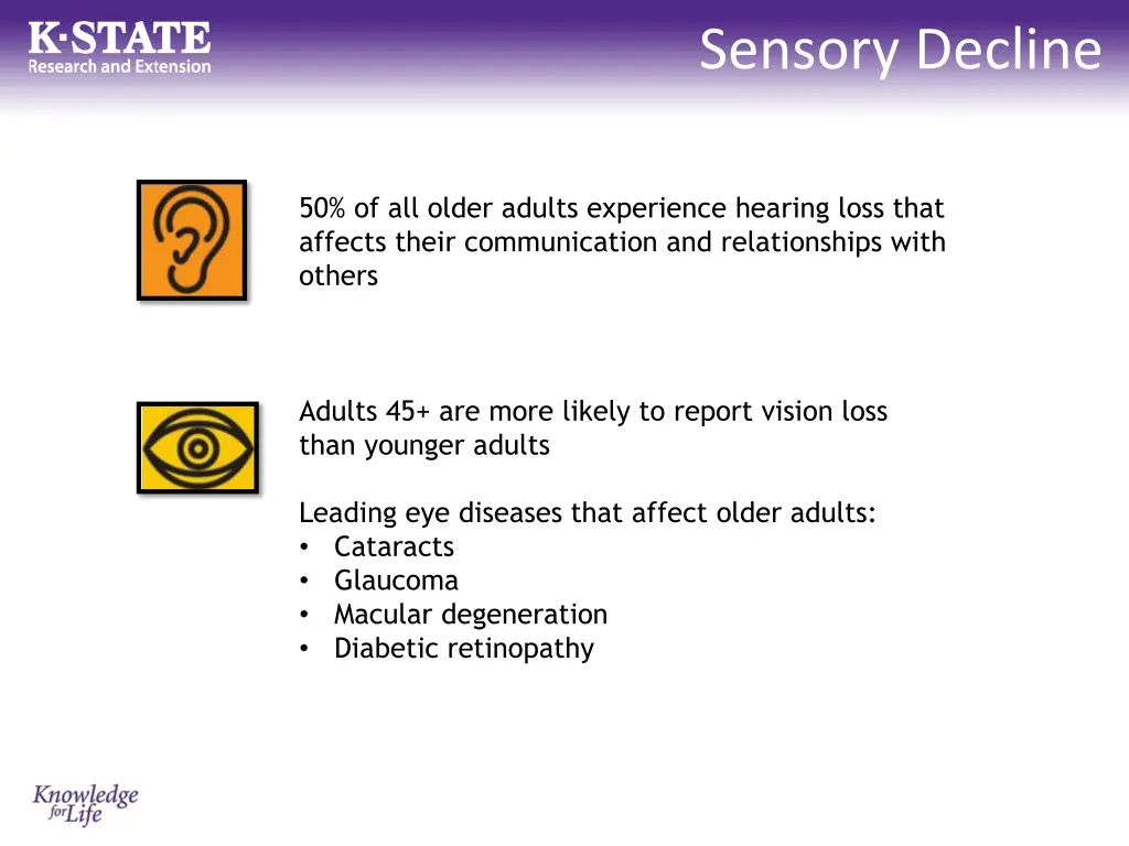 sensory decline