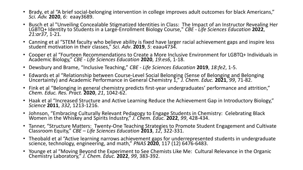 brady et al a brief social belonging intervention