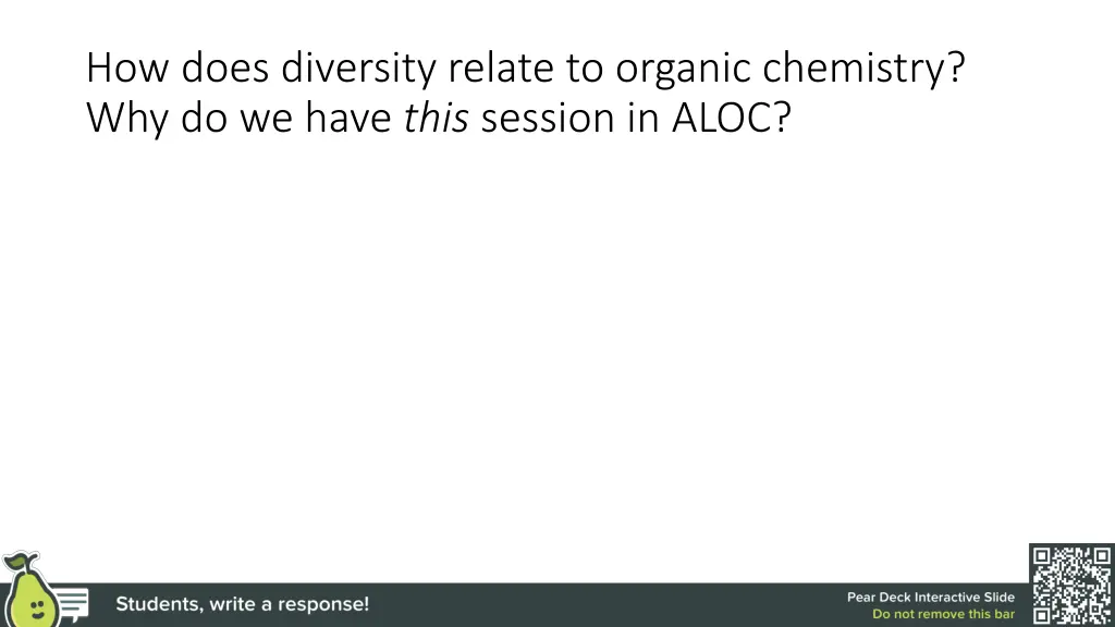 how does diversity relate to organic chemistry