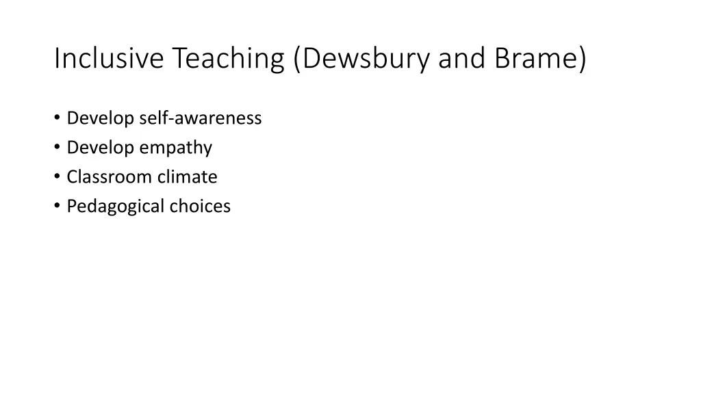 inclusive teaching dewsbury and brame