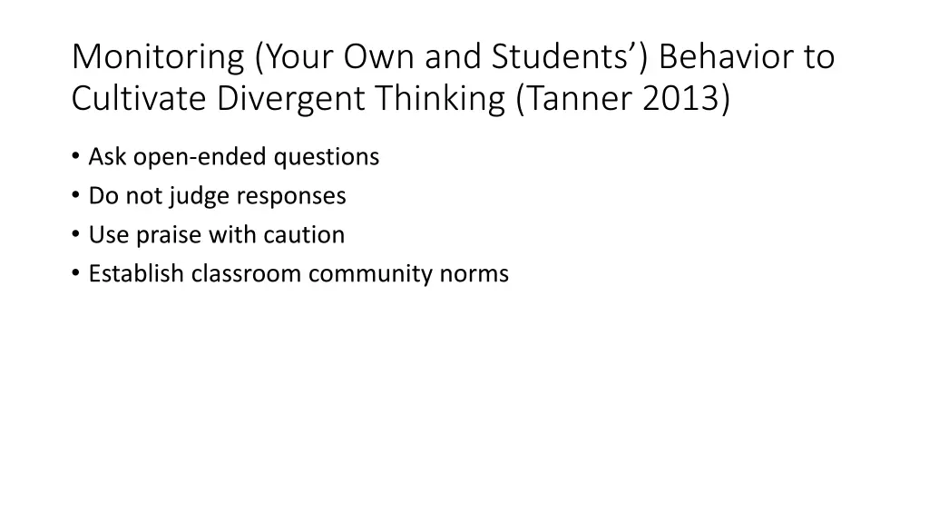 monitoring your own and students behavior