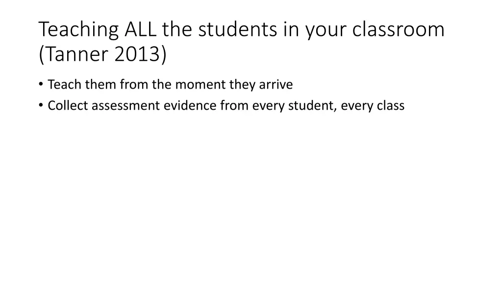 teaching all the students in your classroom