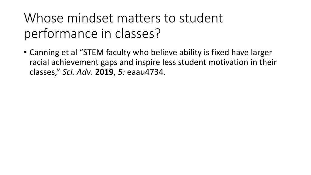 whose mindset matters to student performance 1