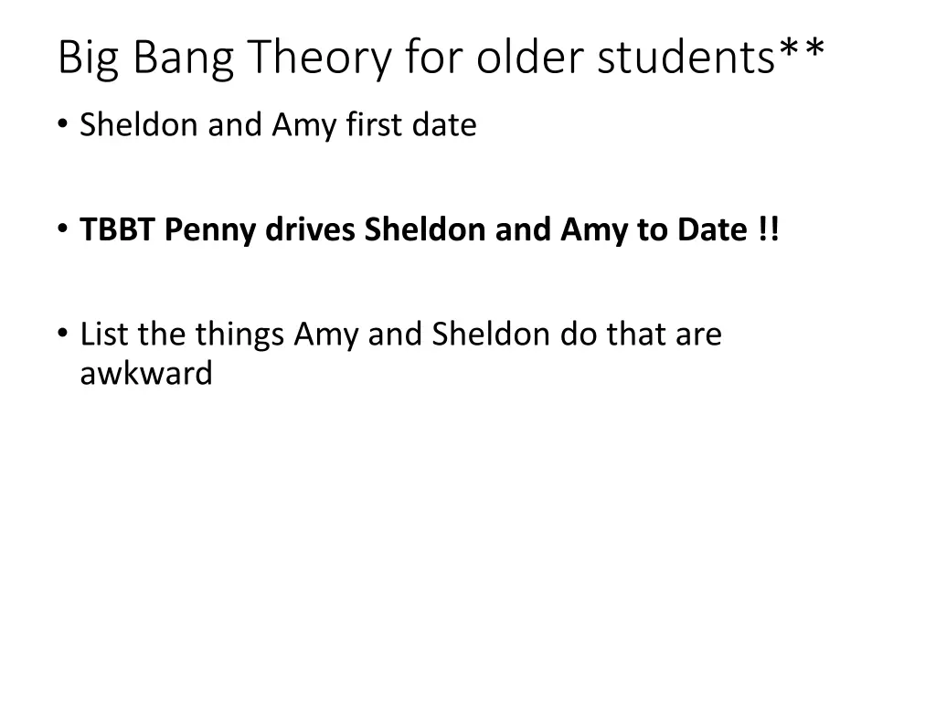 big bang theory for older students sheldon