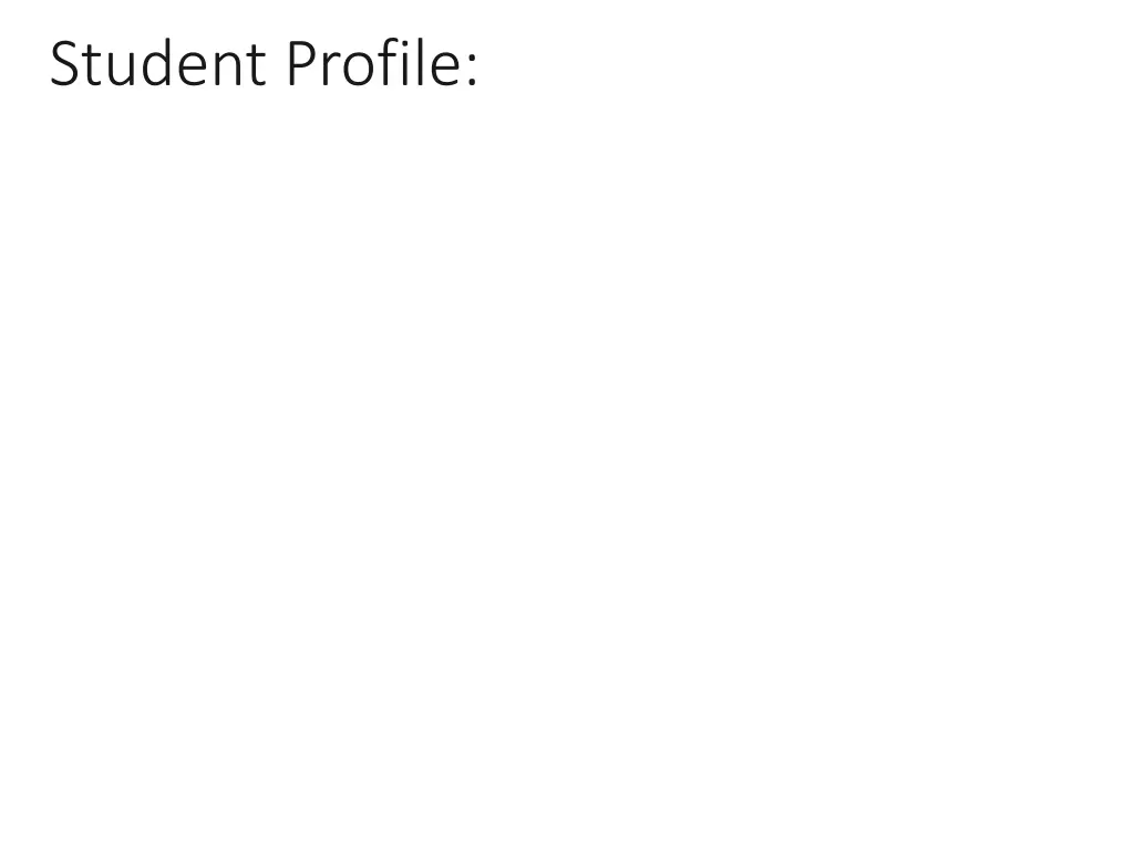 student profile