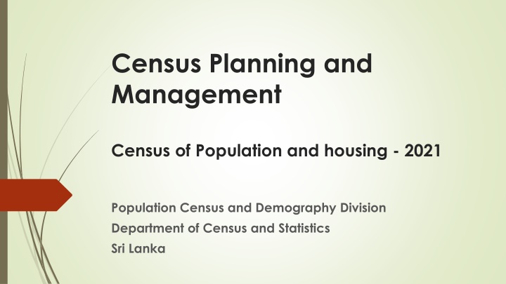 census planning and management