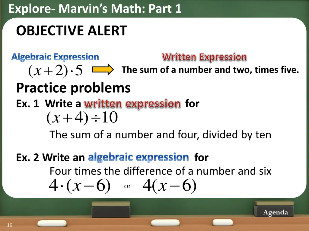 explore marvin s math part 1 objective alert