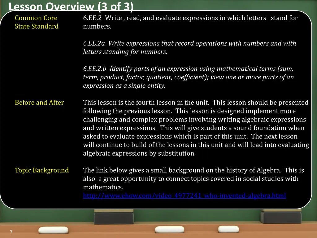 lesson overview 3 of 3 common core state standard