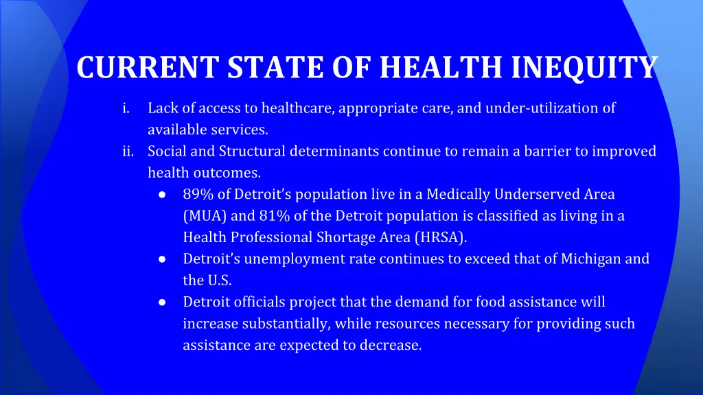 current state of health inequity