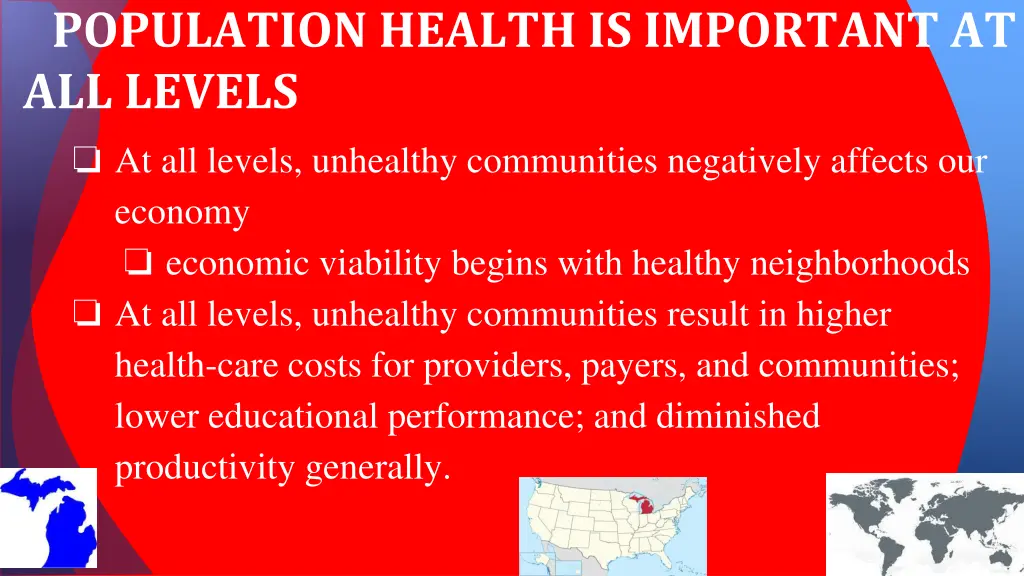 population health is important at all levels