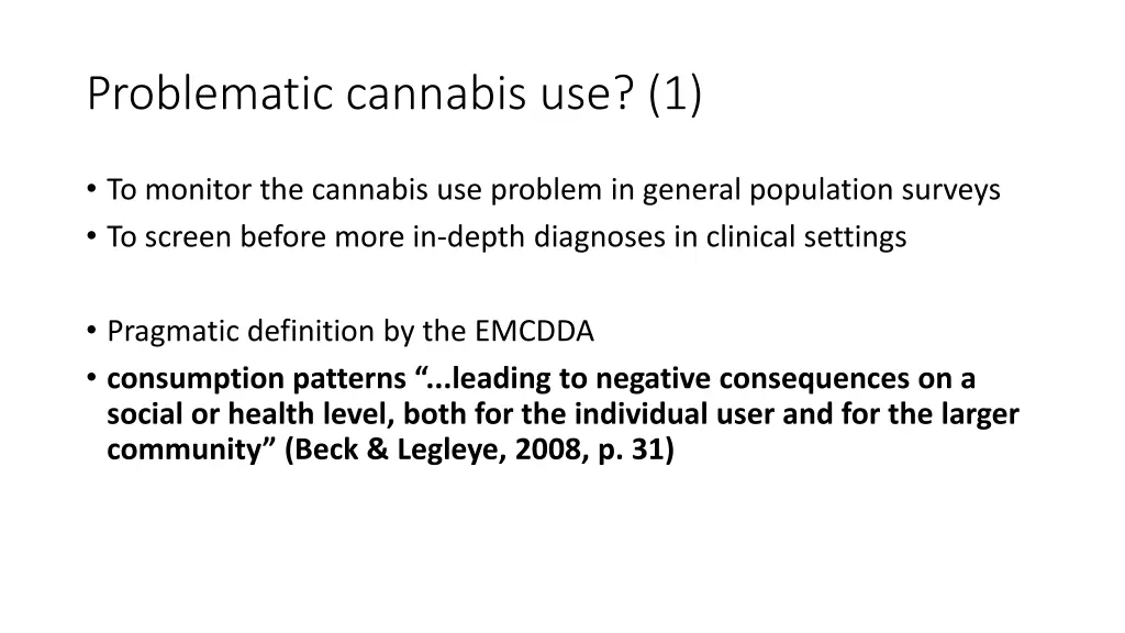 problematic cannabis use 1