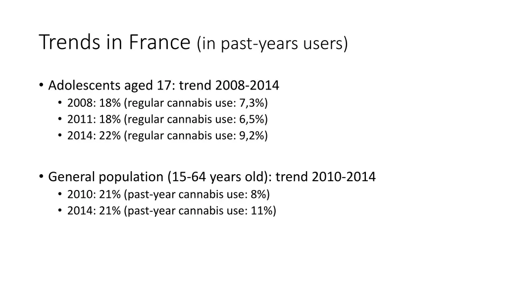 trends in france in past years users