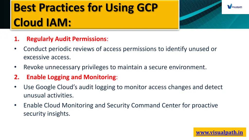 best practices for using gcp cloud iam