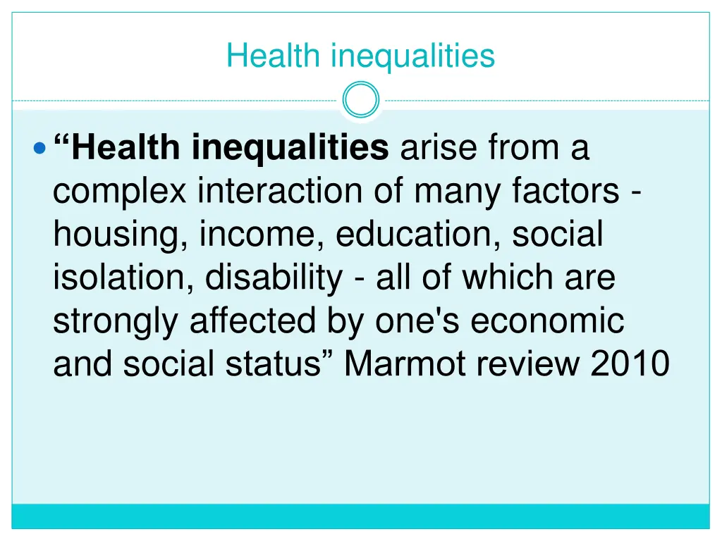 health inequalities