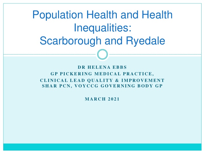 population health and health inequalities