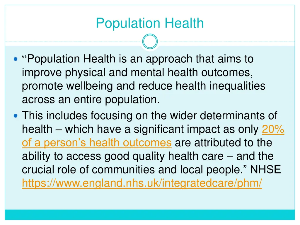 population health