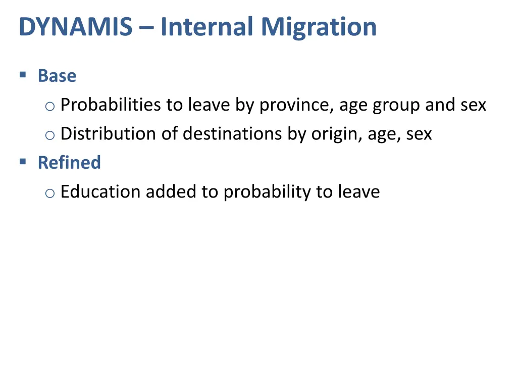 dynamis internal migration