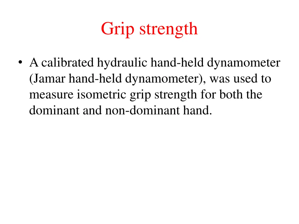 grip strength