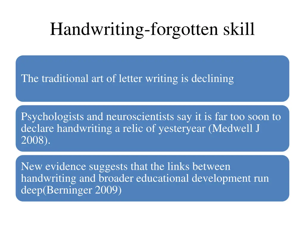 handwriting forgotten skill