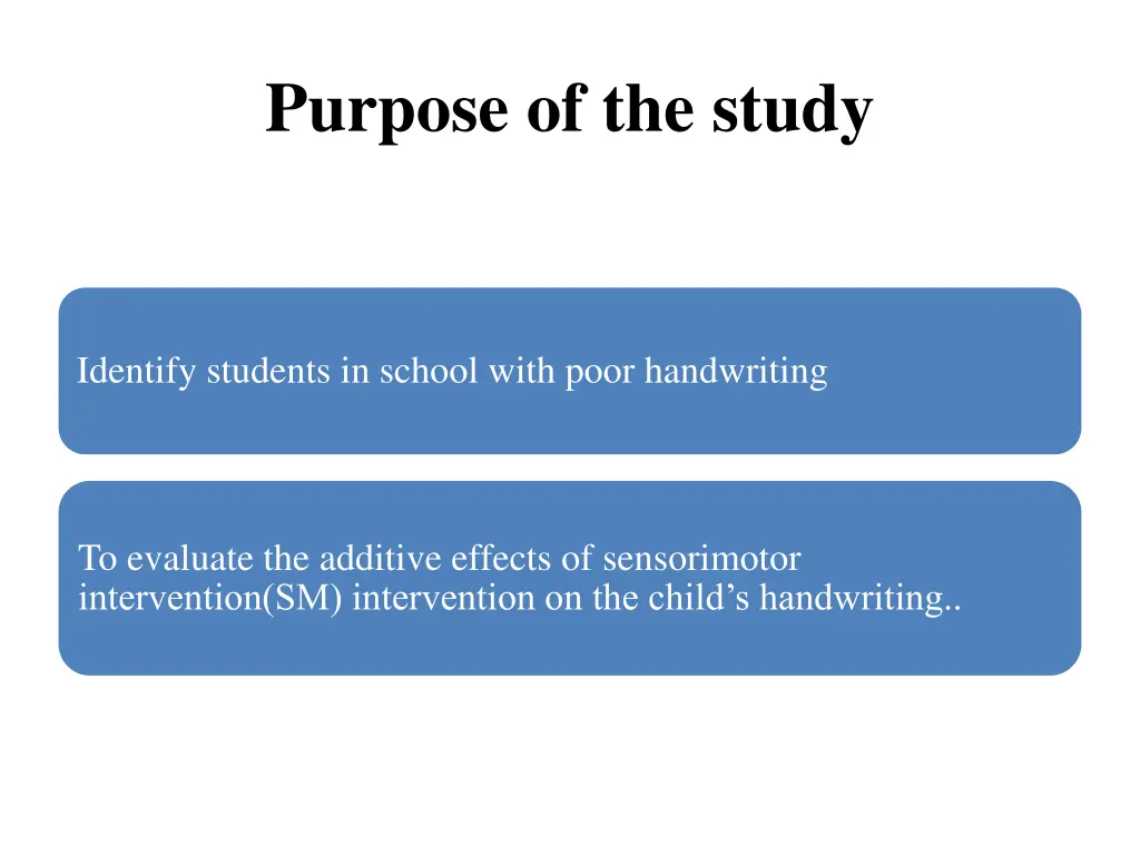 purpose of the study