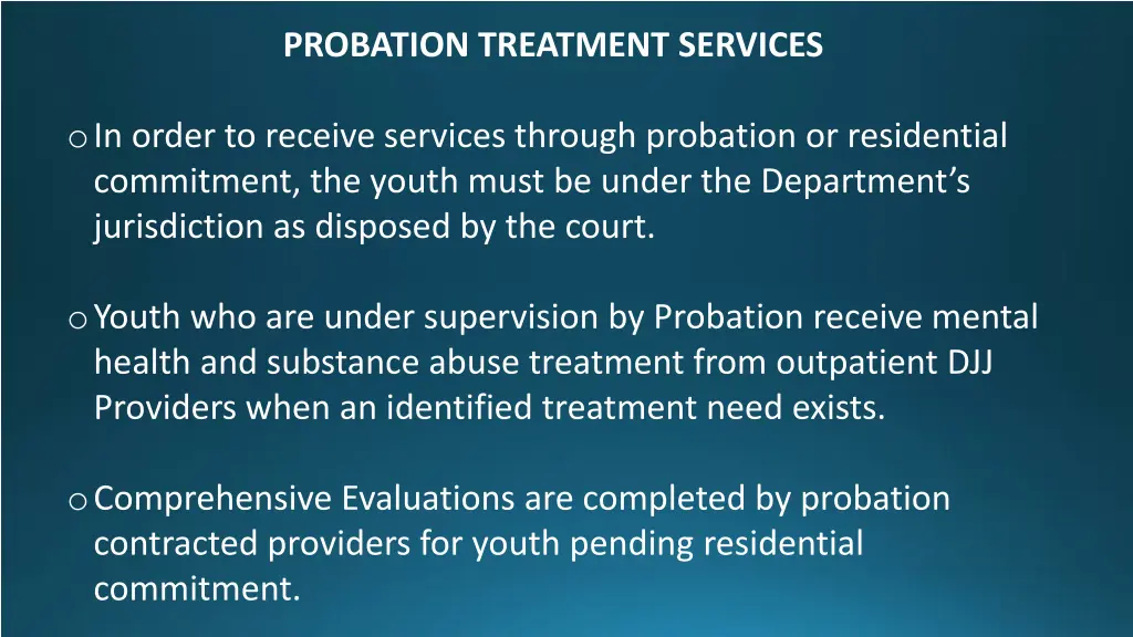 probation treatment services