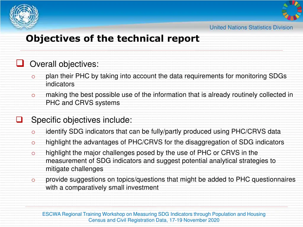 objectives of the technical report