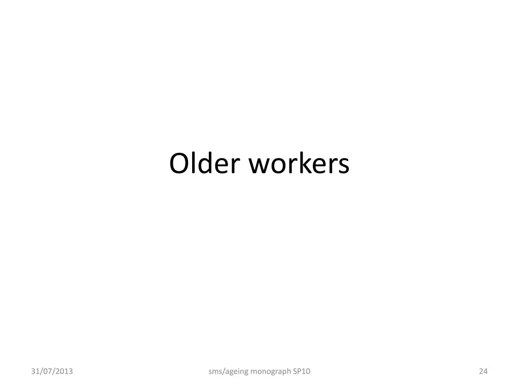 older workers