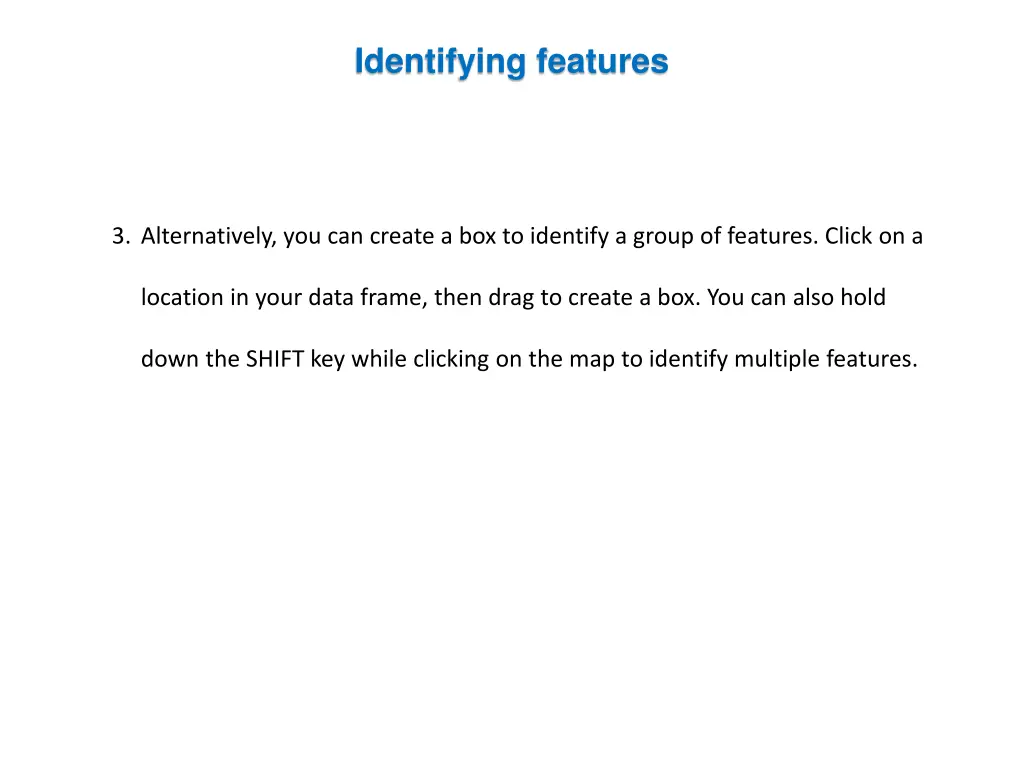 identifying features 2