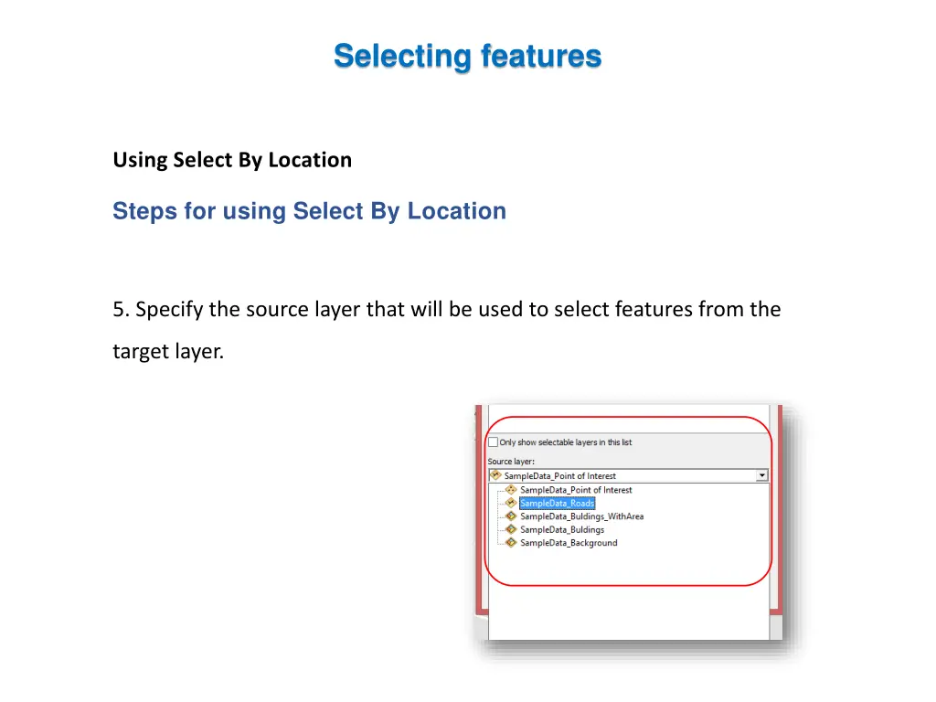 selecting features 3