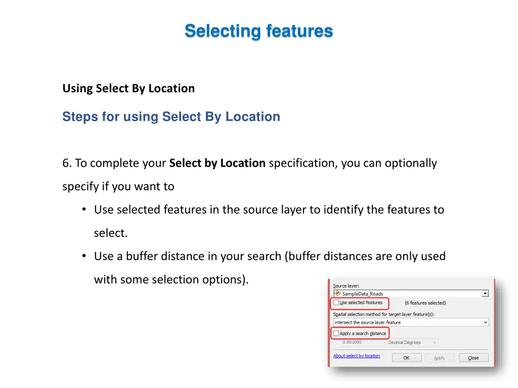 selecting features 4