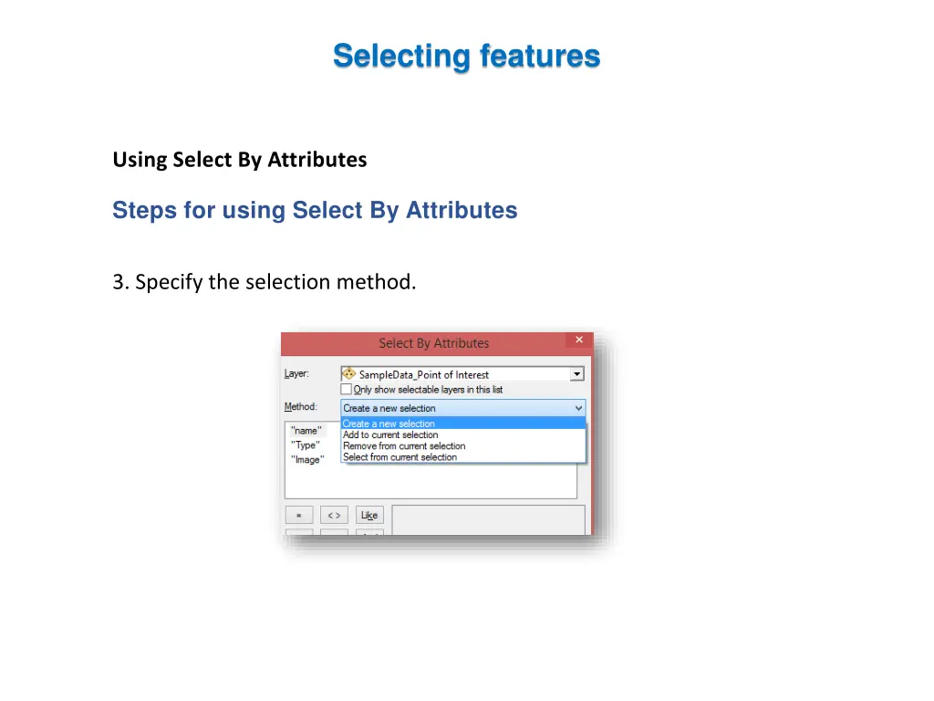 selecting features 7