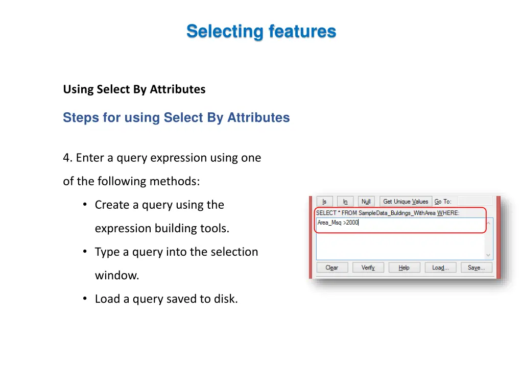 selecting features 8