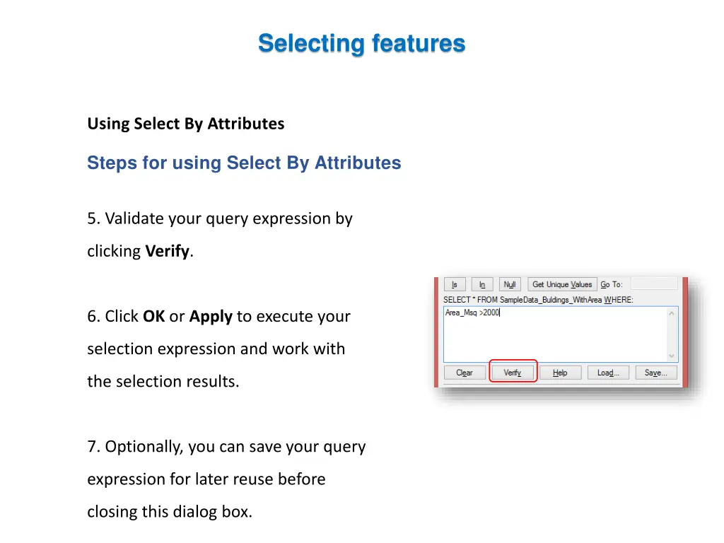 selecting features 9