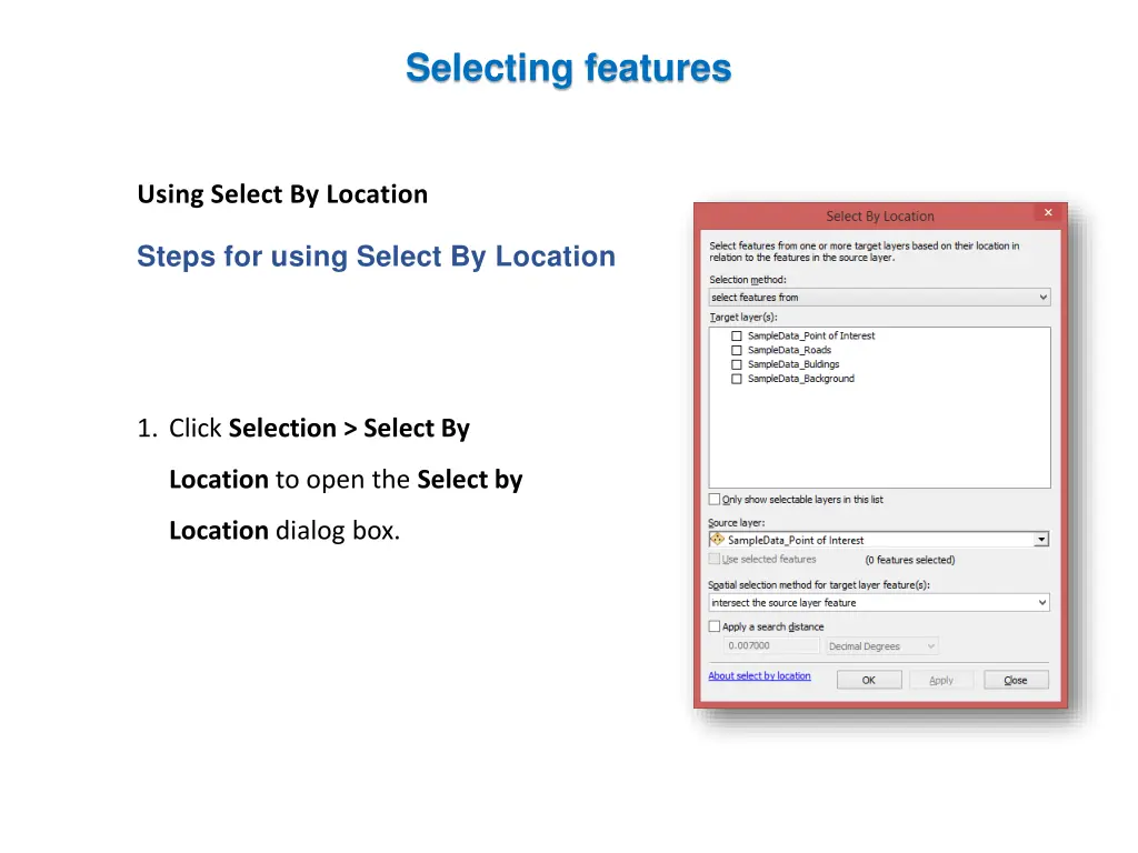 selecting features