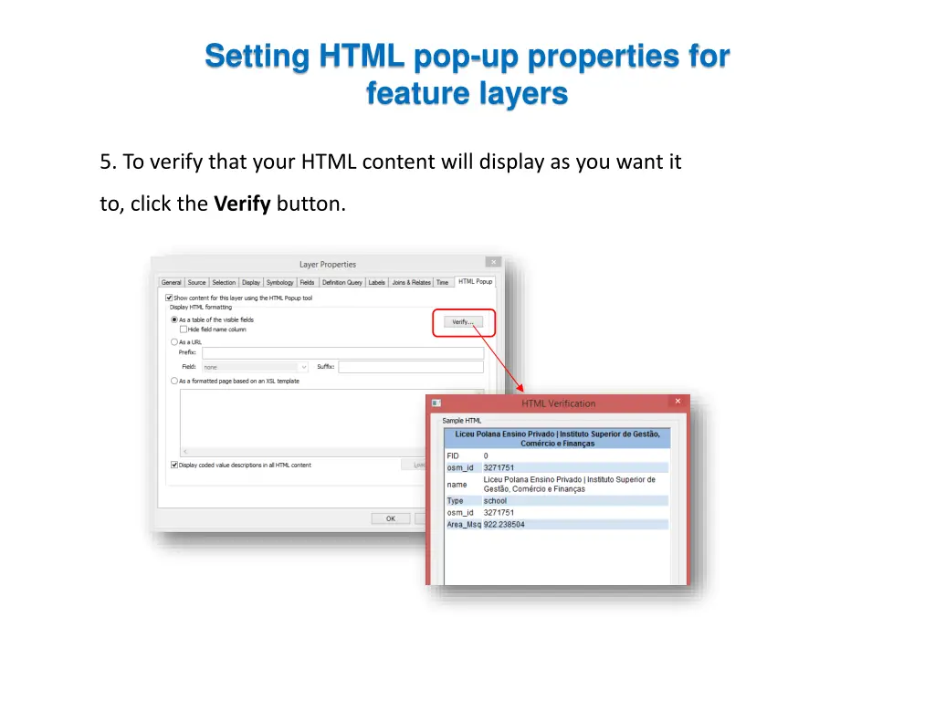 setting html pop up properties for feature layers 1