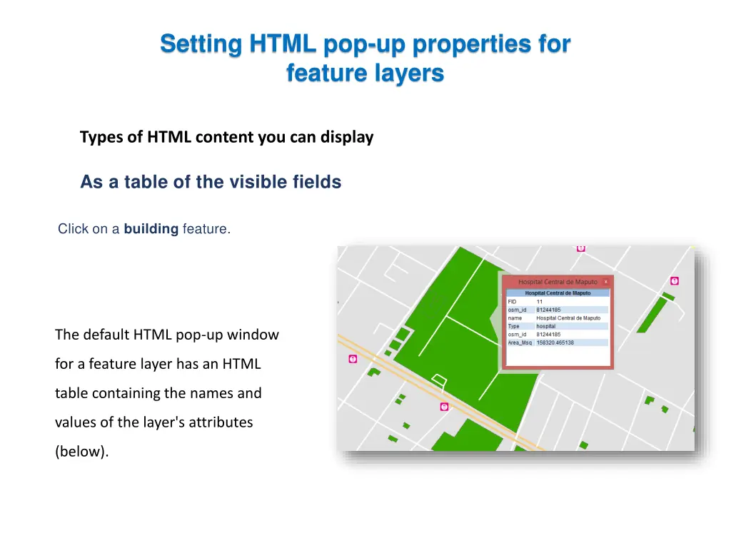 setting html pop up properties for feature layers 3