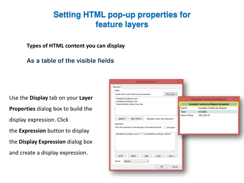 setting html pop up properties for feature layers 6