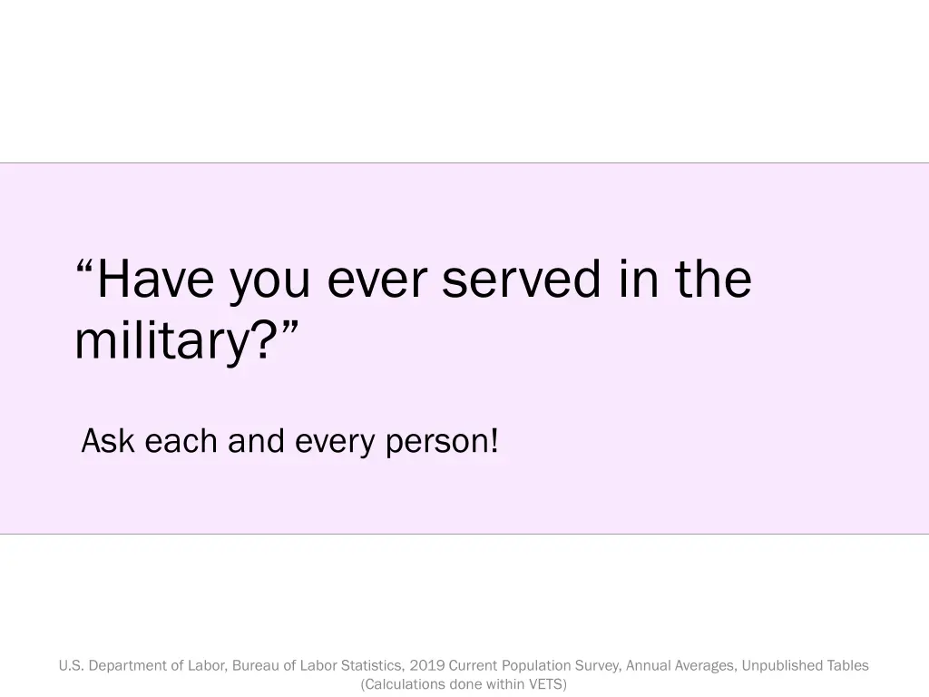 have you ever served in the military