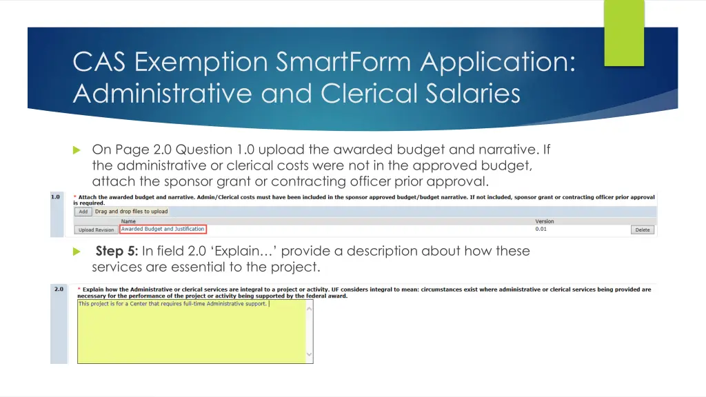 cas exemption smartform application 1