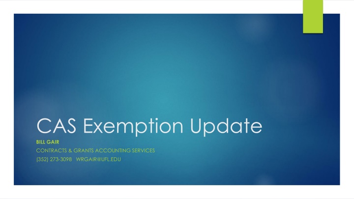 cas exemption update bill gair contracts grants