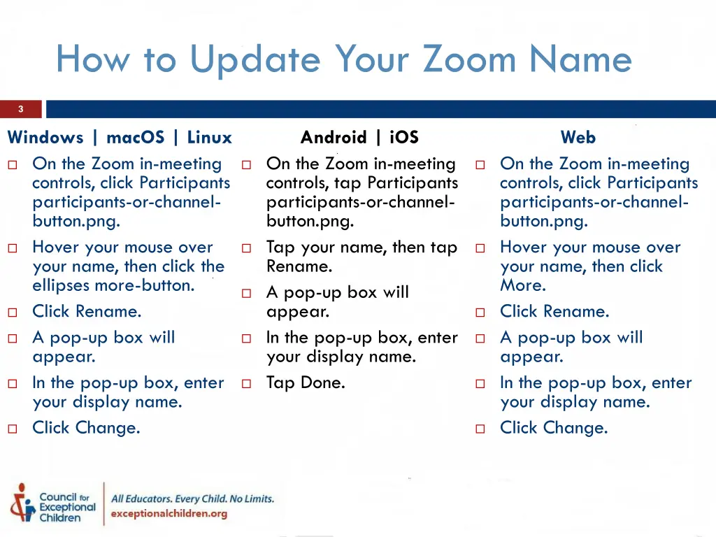 how to update your zoom name