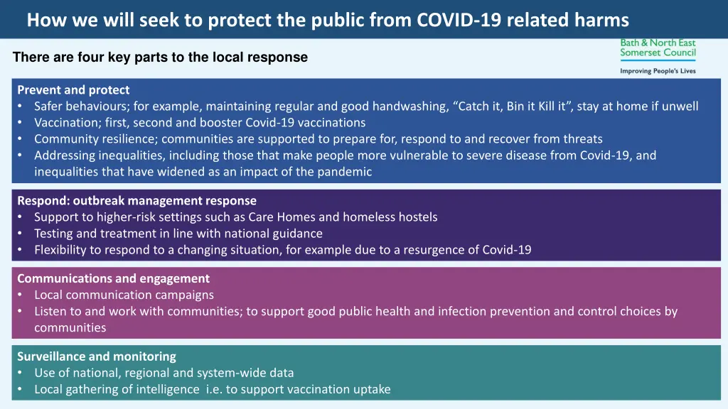 how we will seek to protect the public from covid